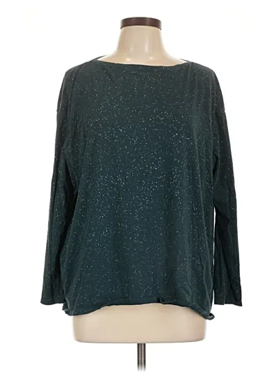 Pre-owned Lululemon Athletica 3/4 Sleeve T-shirt In Blue