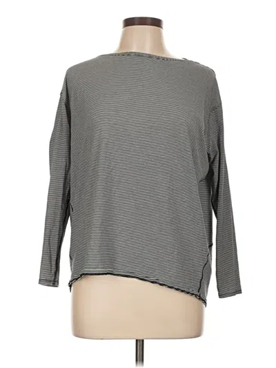Pre-owned Lululemon Athletica 3/4 Sleeve T-shirt In Gray