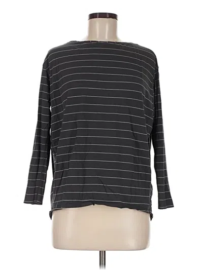 Pre-owned Lululemon Athletica 3/4 Sleeve T-shirt In Gray