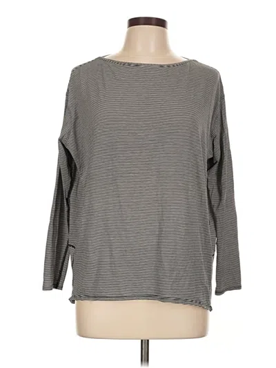 Pre-owned Lululemon Athletica 3/4 Sleeve T-shirt In Gray