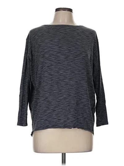 Pre-owned Lululemon Athletica 3/4 Sleeve T-shirt In Gray