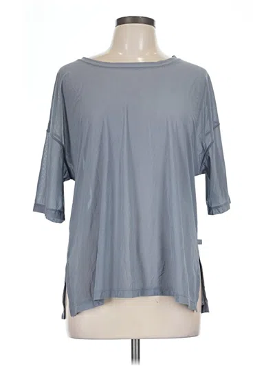 Pre-owned Lululemon Athletica 3/4 Sleeve T-shirt In Gray
