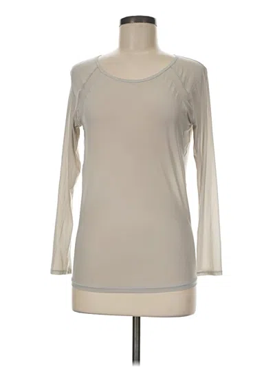 Pre-owned Lululemon Athletica 3/4 Sleeve T-shirt In Ivory