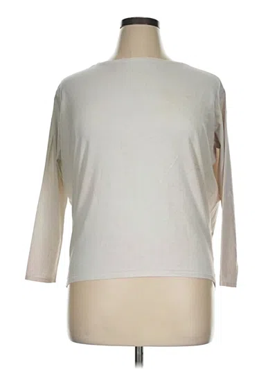 Pre-owned Lululemon Athletica 3/4 Sleeve T-shirt In Ivory