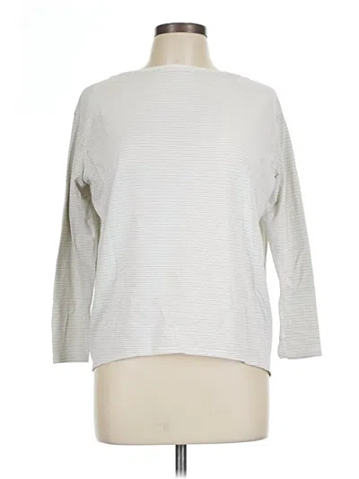 Pre-owned Lululemon Athletica 3/4 Sleeve T-shirt In Ivory