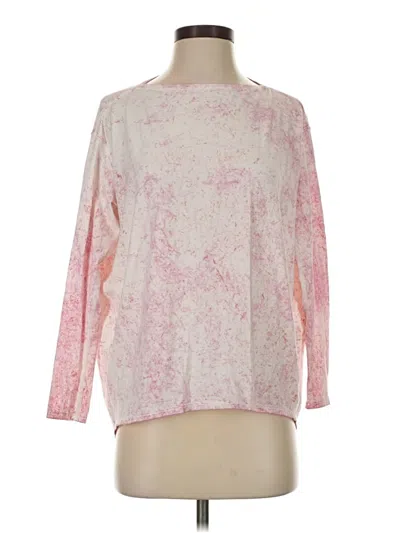 Pre-owned Lululemon Athletica 3/4 Sleeve T-shirt In Pink