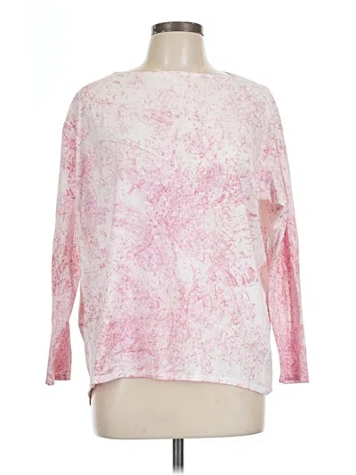Pre-owned Lululemon Athletica 3/4 Sleeve T-shirt In Pink