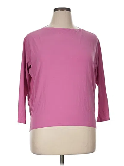 Pre-owned Lululemon Athletica 3/4 Sleeve T-shirt In Pink
