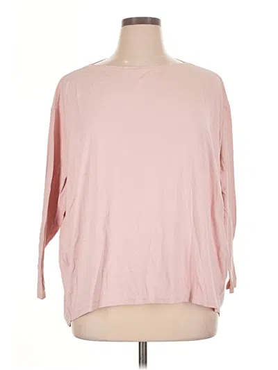 Pre-owned Lululemon Athletica 3/4 Sleeve T-shirt In Pink