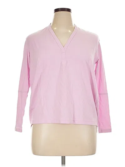 Pre-owned Lululemon Athletica 3/4 Sleeve T-shirt In Pink