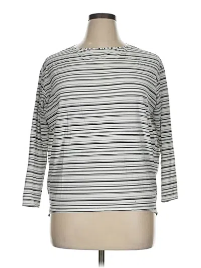 Pre-owned Lululemon Athletica 3/4 Sleeve T-shirt In Silver