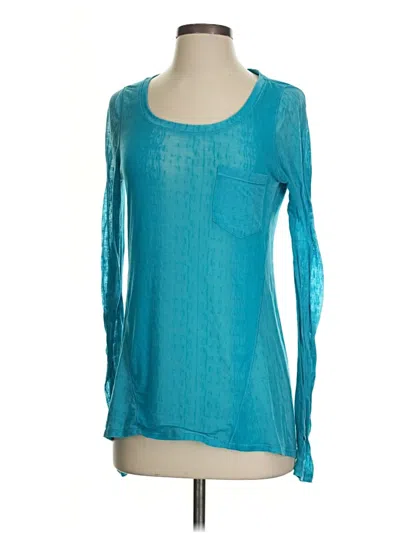 Pre-owned Lululemon Athletica 3/4 Sleeve T-shirt In Teal