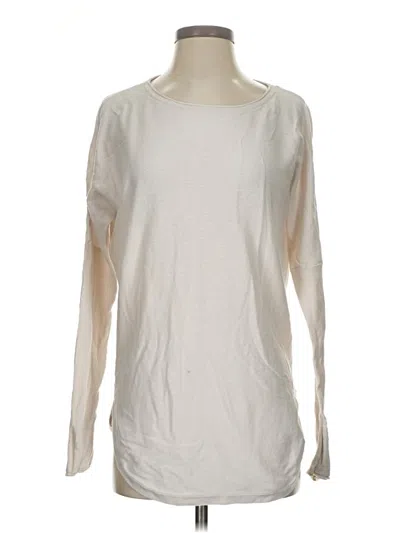 Pre-owned Lululemon Athletica 3/4 Sleeve T-shirt In White