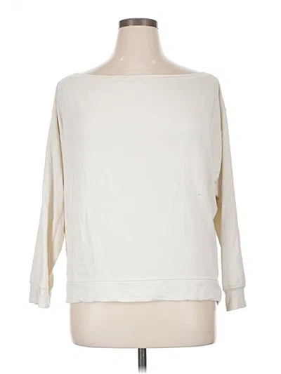 Pre-owned Lululemon Athletica 3/4 Sleeve T-shirt In White