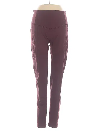 Pre-owned Lululemon Athletica Active Pants In Burgundy