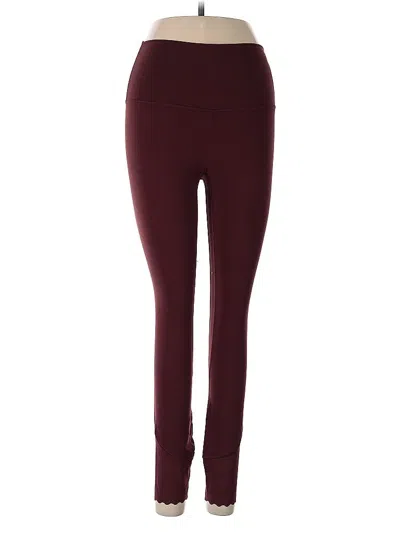 Pre-owned Lululemon Athletica Active Pants In Burgundy