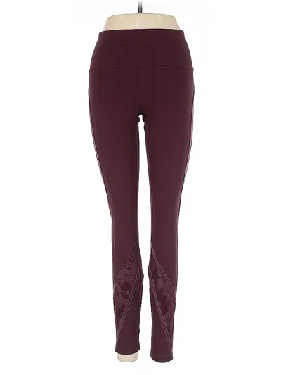 Pre-owned Lululemon Athletica Active Pants In Burgundy