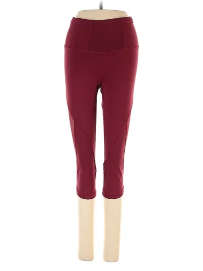 Pre-owned Lululemon Athletica Active Pants In Burgundy