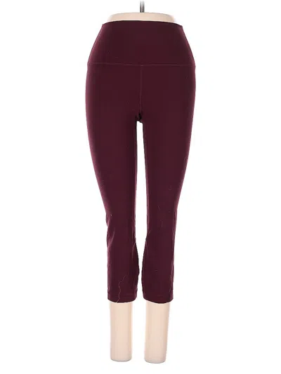 Pre-owned Lululemon Athletica Active Pants In Burgundy