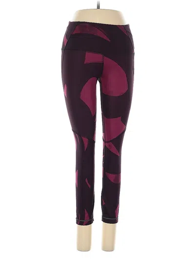 Pre-owned Lululemon Athletica Active Pants In Burgundy