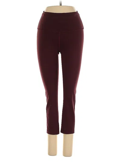 Pre-owned Lululemon Athletica Active Pants In Burgundy