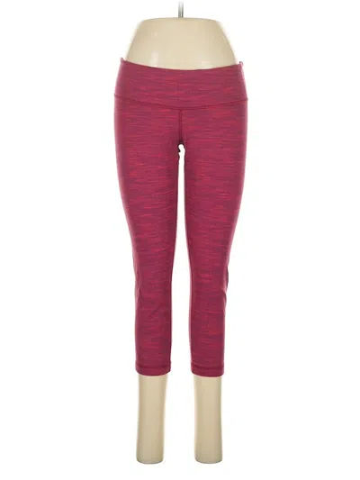 Pre-owned Lululemon Athletica Active Pants In Burgundy