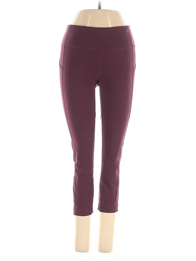 Pre-owned Lululemon Athletica Active Pants In Burgundy