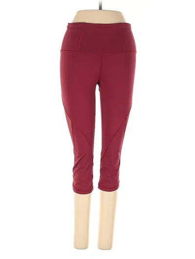 Pre-owned Lululemon Athletica Active Pants In Burgundy
