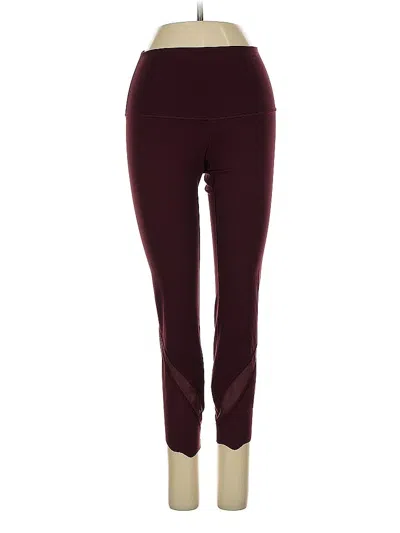 Pre-owned Lululemon Athletica Active Pants In Burgundy