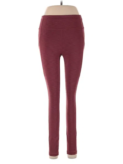 Pre-owned Lululemon Athletica Active Pants In Burgundy