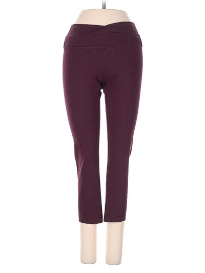 Pre-owned Lululemon Athletica Active Pants In Burgundy