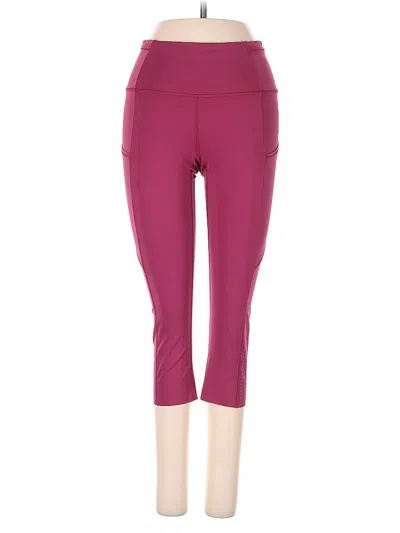 Pre-owned Lululemon Athletica Active Pants In Burgundy