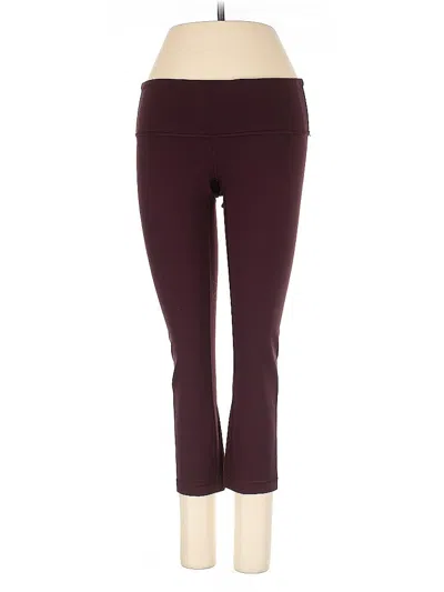 Pre-owned Lululemon Athletica Active Pants In Burgundy