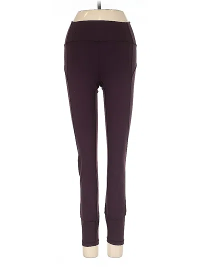 Pre-owned Lululemon Athletica Active Pants In Burgundy