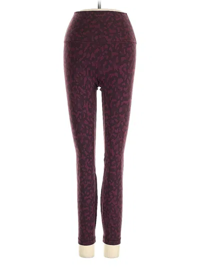 Pre-owned Lululemon Athletica Active Pants In Burgundy