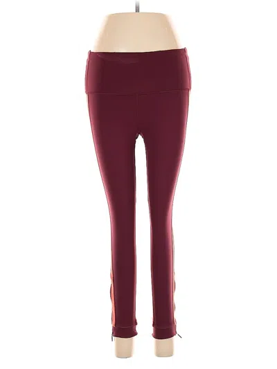 Pre-owned Lululemon Athletica Active Pants In Burgundy