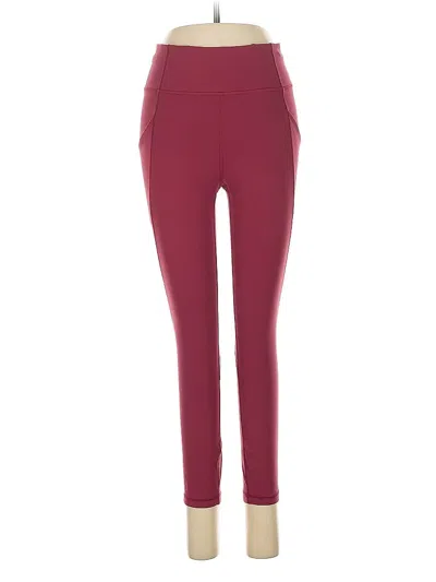 Pre-owned Lululemon Athletica Active Pants In Burgundy
