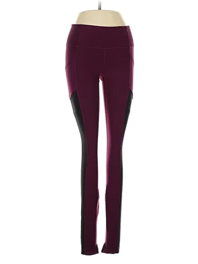 Pre-owned Lululemon Athletica Active Pants In Burgundy