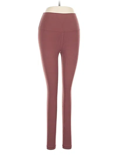 Pre-owned Lululemon Athletica Active Pants In Burgundy