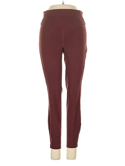 Pre-owned Lululemon Athletica Active Pants In Burgundy