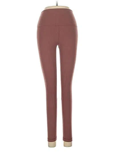 Pre-owned Lululemon Athletica Active Pants In Burgundy