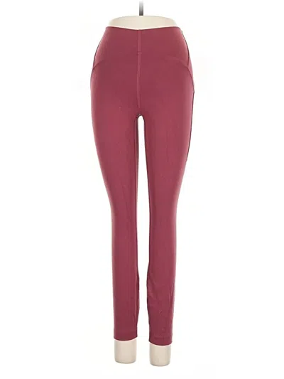 Pre-owned Lululemon Athletica Active Pants In Burgundy