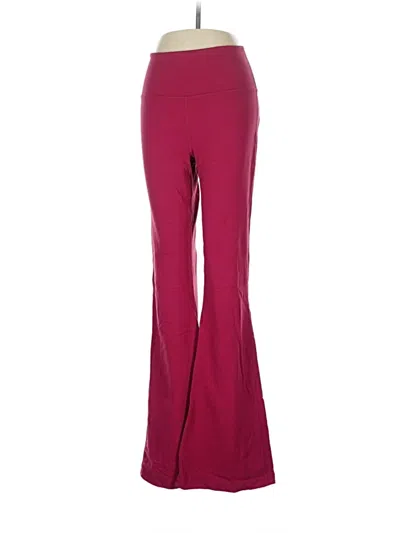 Pre-owned Lululemon Athletica Active Pants In Burgundy