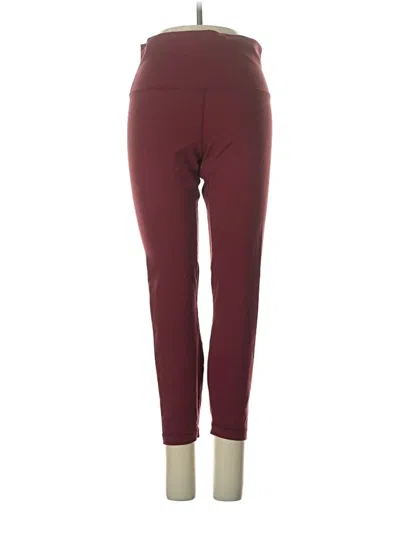 Pre-owned Lululemon Athletica Active Pants In Burgundy