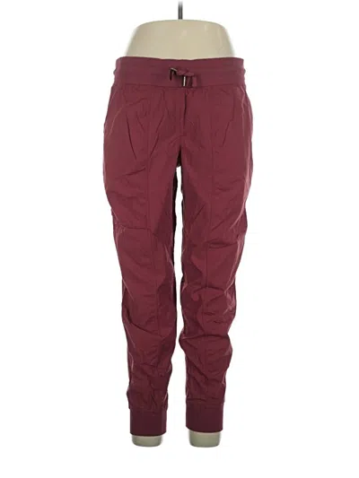 Pre-owned Lululemon Athletica Active Pants In Burgundy