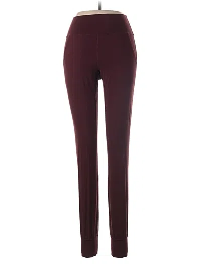 Pre-owned Lululemon Athletica Active Pants In Burgundy