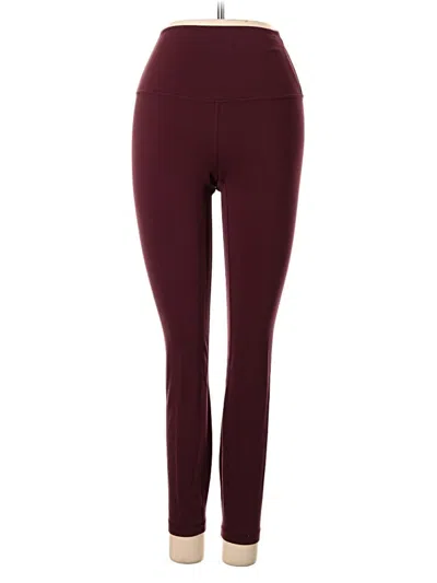 Pre-owned Lululemon Athletica Active Pants In Burgundy