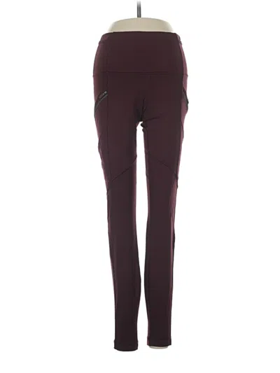 Pre-owned Lululemon Athletica Active Pants In Burgundy