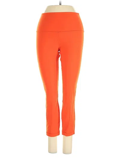 Pre-owned Lululemon Athletica Active Pants In Orange