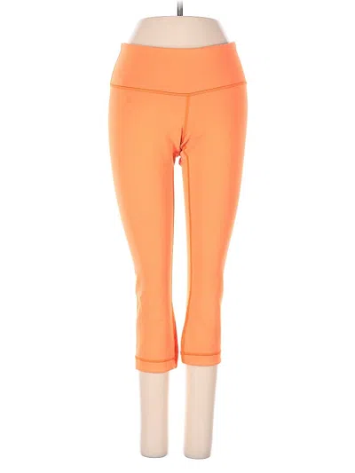 Pre-owned Lululemon Athletica Active Pants In Orange